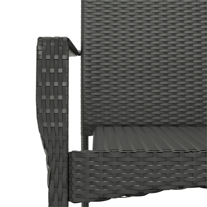 vidaXL Garden Dining Set in Black/Cream White
