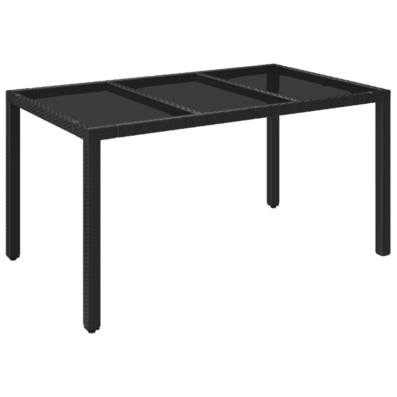 vidaXL Garden Dining Set in Black/Cream White