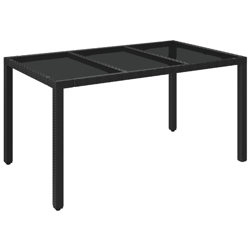 vidaXL Garden Dining Set in Black/Cream White