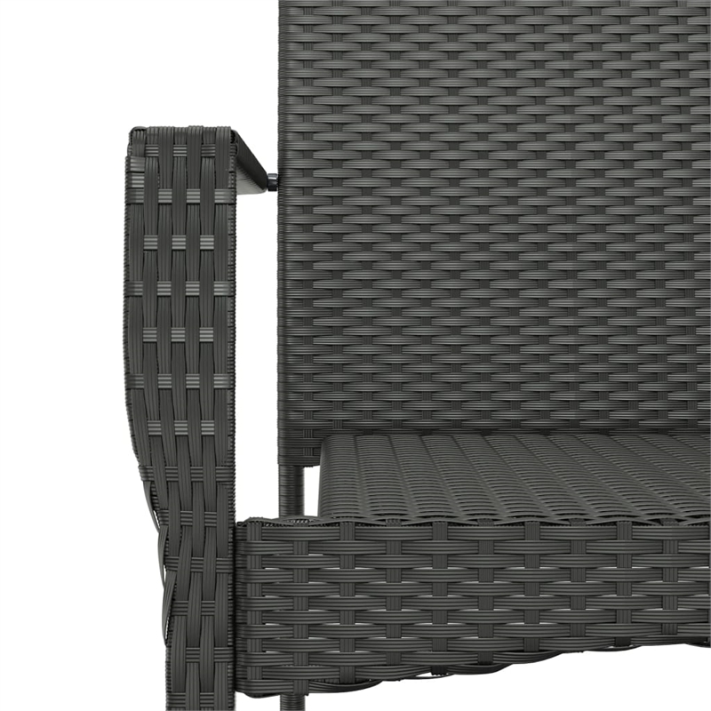 vidaXL Garden Dining Set in Black/Cream White