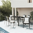vidaXL Garden Dining Set in Black/Cream White