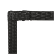 vidaXL Garden Dining Set in Black Table/Cream White Cushions
