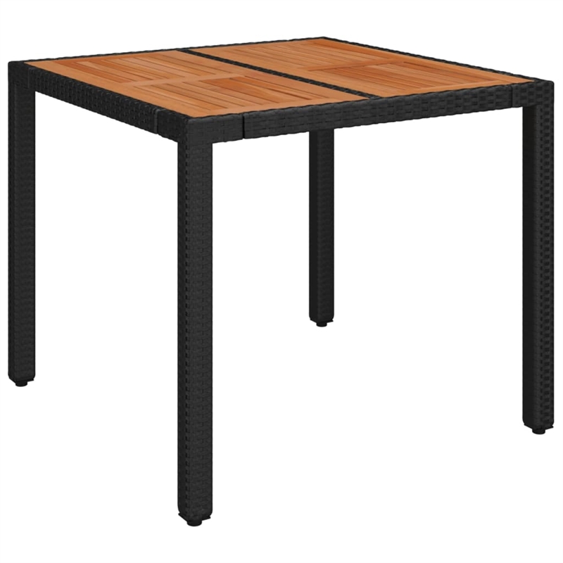 vidaXL Garden Dining Set in Black/Cream White