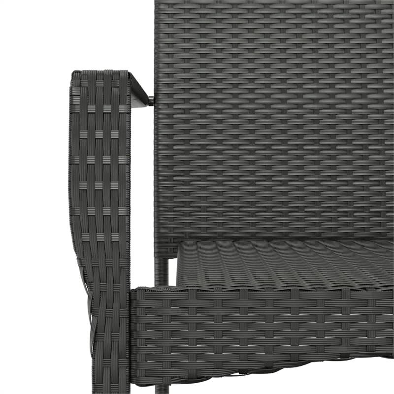 vidaXL Garden Dining Set in Black/Cream White