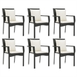 vidaXL Garden Dining Set in Black