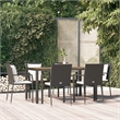 vidaXL Garden Dining Set in Black
