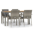 vidaXL Garden Dining Set in Gray/Dark Gray