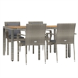 vidaXL Garden Dining Set in Gray/Dark Gray