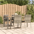 vidaXL Garden Dining Set in Gray/Dark Gray