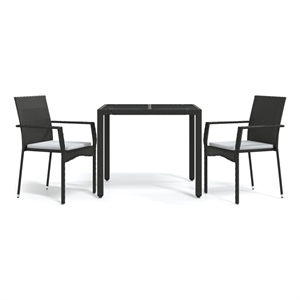 vidaXL Garden Dining Set in Black