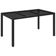 vidaXL Garden Dining Set in Black/Cream White