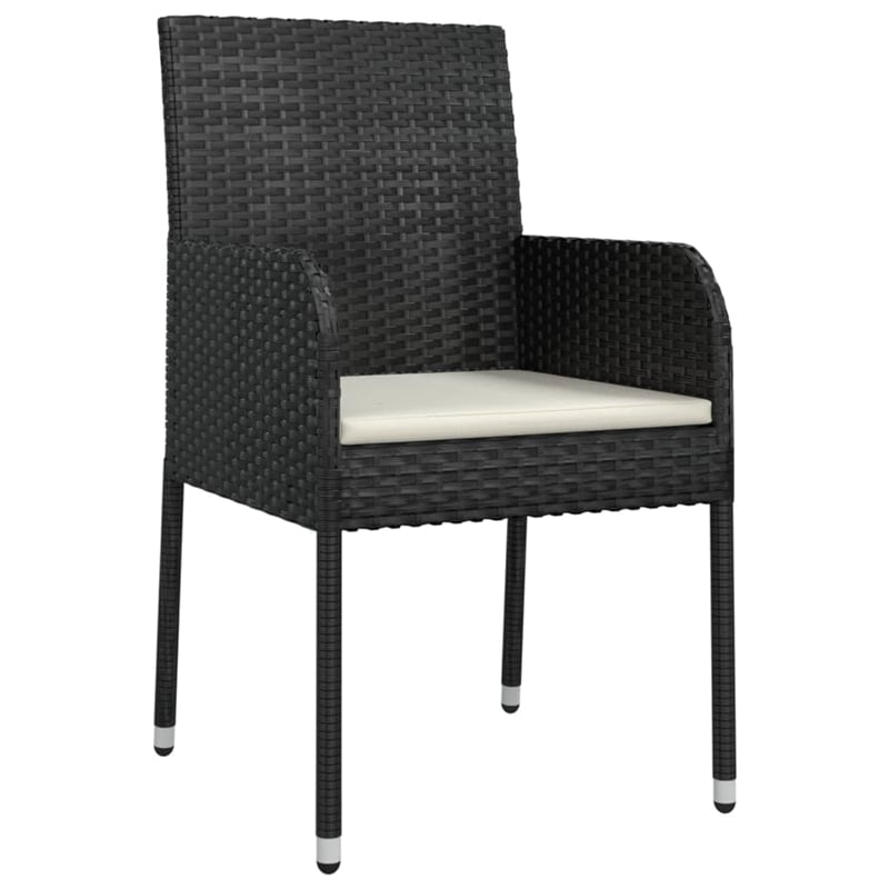 vidaXL Garden Dining Set in Black