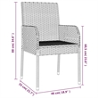 vidaXL Garden Dining Set in Black
