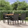 vidaXL Garden Dining Set in Black