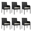vidaXL Garden Dining Set in Black/Cream White