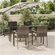 vidaXL Garden Dining Set in Black and Gray