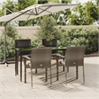 vidaXL Garden Dining Set in Black and Gray