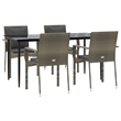 vidaXL Garden Dining Set in Black and Gray