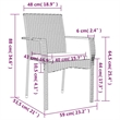 vidaXL Garden Dining Set in Black/Cream White