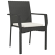 vidaXL Garden Dining Set in Black/Cream White