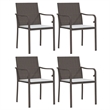 vidaXL PE Rattan 5 Piece Garden Dining Set in Brown