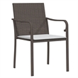 vidaXL PE Rattan 5 Piece Garden Dining Set in Brown