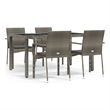 vidaXL Garden Dining Set in Gray/Dark Gray