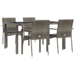 vidaXL Garden Dining Set in Gray/Dark Gray