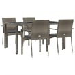 vidaXL Garden Dining Set in Gray/Dark Gray