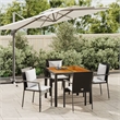 vidaXL Garden Dining Set in Black/Cream White