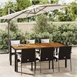 vidaXL Garden Dining Set in Black/Cream White