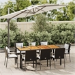 vidaXL Garden Dining Set in Black/Cream White