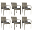 vidaXL Garden Dining Set in Gray/Dark Gray