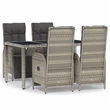 vidaXL Garden Dining Set in Gray/Dark Gray