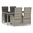 vidaXL Garden Dining Set in Gray/Dark Gray