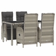 vidaXL Garden Dining Set in Gray/Dark Gray