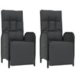vidaXL PE Rattan 9 - Piece Garden Dining Set in Black