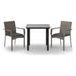 vidaXL Garden Dining Set in Black and Gray