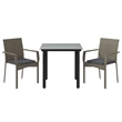 vidaXL Garden Dining Set in Black and Gray
