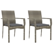 vidaXL Garden Dining Set in Black and Gray