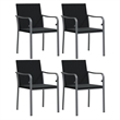 vidaXL Garden Dining Set in Black/Dark Gray