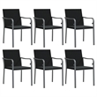 vidaXL Garden Dining Set in Black/Dark Gray