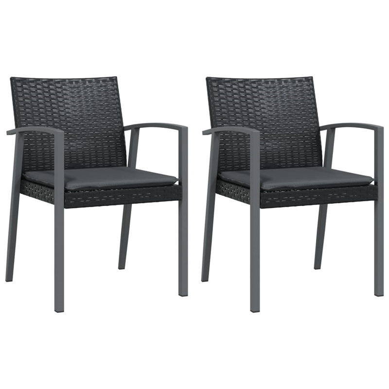 vidaXL Garden Dining Set in Black/Dark Gray