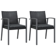 vidaXL Garden Dining Set in Black/Dark Gray