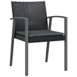 vidaXL Garden Dining Set in Black/Dark Gray