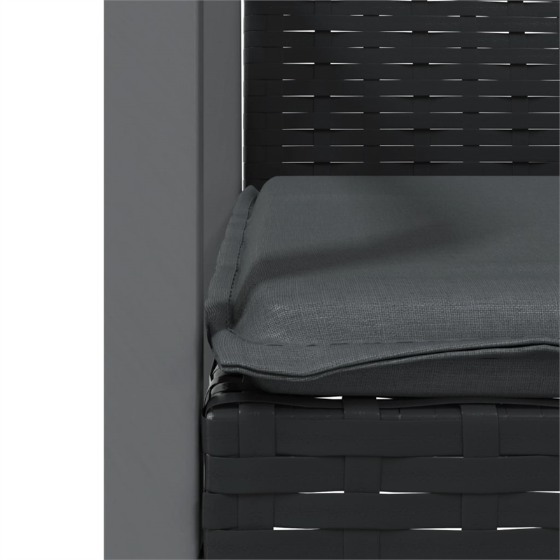 vidaXL Garden Dining Set in Black/Dark Gray