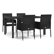 vidaXL Garden Dining Set in Black