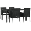 vidaXL Garden Dining Set in Black