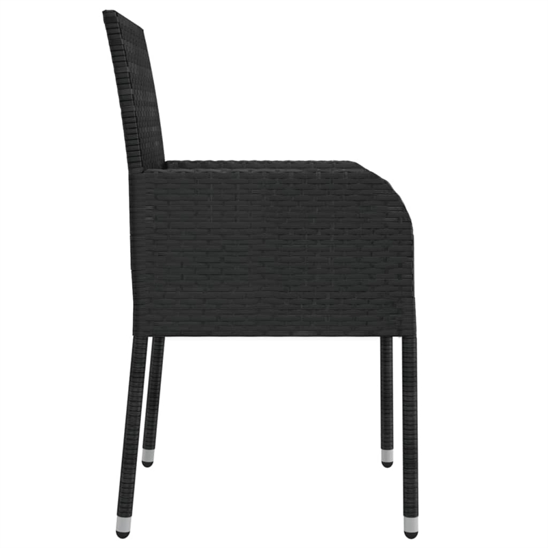 vidaXL Garden Dining Set in Black