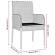 vidaXL Garden Dining Set in Black